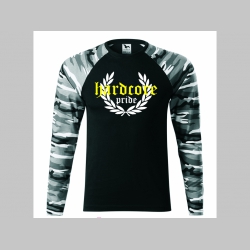 Hardcore Pride pánske tričko (nie mikina!!) s dlhými rukávmi vo farbe " metro " čiernobiely maskáč gramáž 160 g/m2 materiál 100%bavlna
